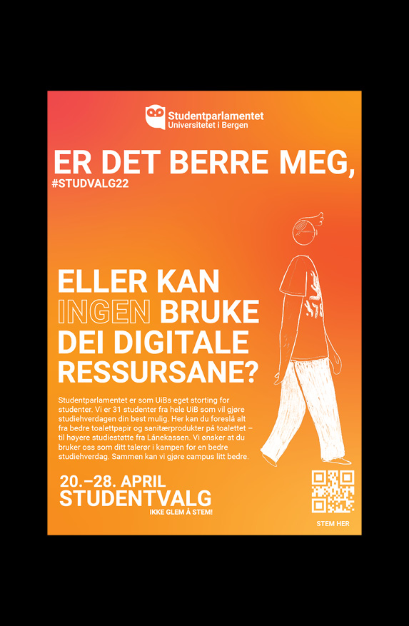 Studentvalg — plakat.